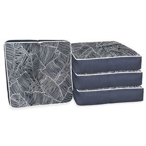 Outdoor/ Indoor 4-Piece Wicker Seat Cushion Set for Patio Furniture