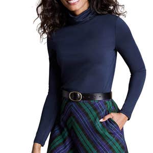 lands' end, Lands' End Lightweight Jersey Long Sleeve Turtleneck