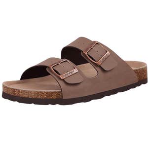 amazon, ODOLY Unisex Comfortable Cork Footbed Slide Sandals with Arch Support