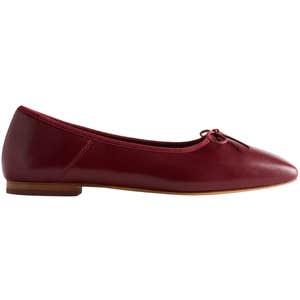 quince, Quince Italian Leather Square Toe Ballet Flat