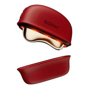 GS5 Electric Heated Gua Sha Tool, Red Light Face Massager, Red