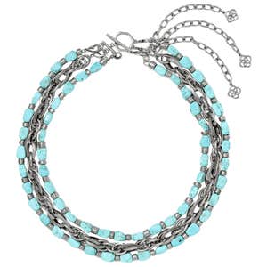 Kendra Scott Melinda Vintage Silver Beaded Multi Strand Necklace