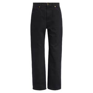 Khaite Abigail High Waist Crop Straight Leg Jeans