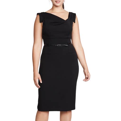 shopbop, Black Halo Jackie O Belted Dress