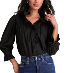 English Factory Black Ruffle Hannah Blouse