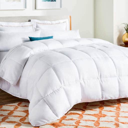 amazon, Linenspa All-Season White Down Alternative Quilted Comforter