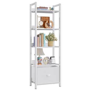 Furologee 5 Tier Bookshelf With Drawer