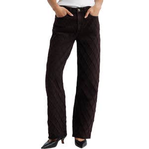 nordstrom, rag & bone Logan Mid Rise Wide Leg Quilted Jeans
