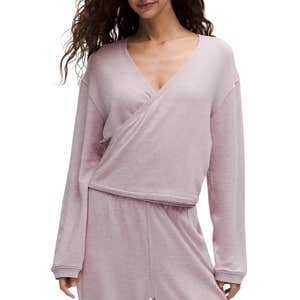 lululemon, lululemon BeCalm Wrap-Front Long-Sleeve Shirt
