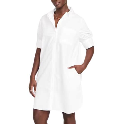 old navy, Old Navy Short-Sleeve Shirt Dress
