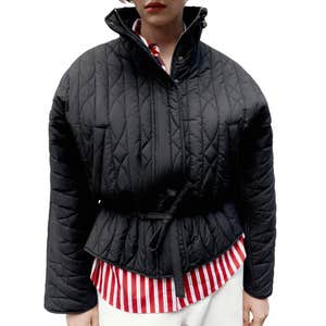 zara, Zara Quilted Stand-Up Collar Jacket