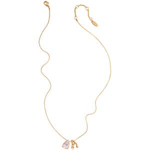 anthropologie, By Anthropologie Bubble Initial and Pear-Cut Stone Necklace