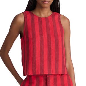 madewell, Madewell Tie-Back Shell Top in 100% Linen