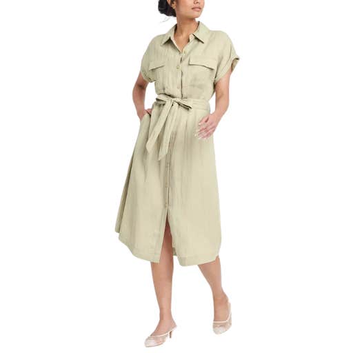 target, A New Day Short Sleeve Midi Utility Shirtdress