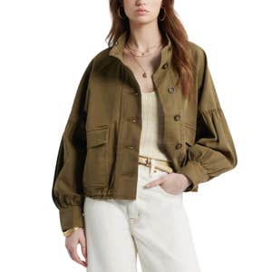 treasure & bond blouson twill utility jacket