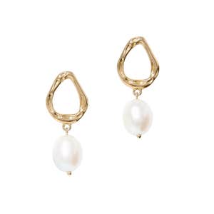 Quince Freshwater Cultured Pearl Sculptural Drop Earrings