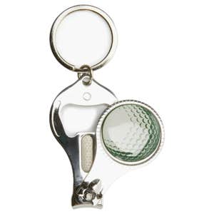 Kikkerland Design 4-in-1 Golf Nail Clipper & Bottle Opener Key Ring