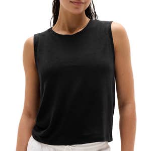 athleta, Athleta Getaway Linen Blend Muscle Tank