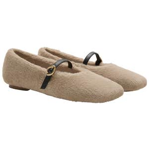 vivaia, VIVAIA Square-Toe Faux Fur Mary Jane (Moxa)