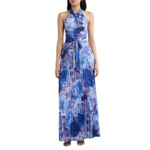Nordstrom; Julia Jordan Floral Chiffon Halter Dress