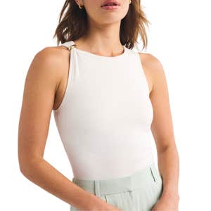 abercrombie & fitch, Abercrombie & Fitch Bra-Free Hardware High-Neck Tank