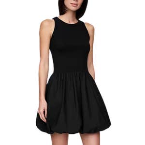 Gap Mixed Media Bubble Mini Dress