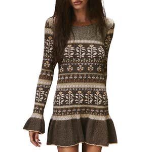 free people, Free People Petal Loom Fair Isle Mini Dress