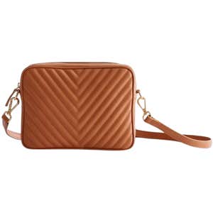 Quince Italian Leather Quilted Crossbody Bag