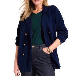 j.jill, JJill Wearever Double-Breasted Sweater Blazer
