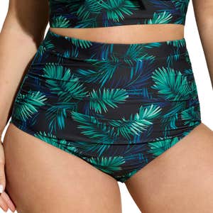 bloomchic, BloomChic Tropical Print High-Waisted Swim Bottoms