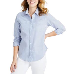 L.L.Bean Vacationland Seersucker Shirt