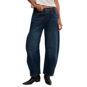 Nordstrom; Free People We The Free Good Luck Mid Rise Barrel Jeans