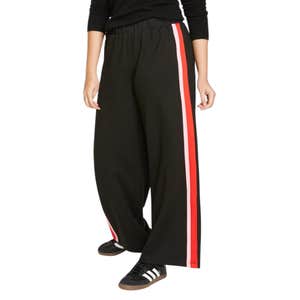 Universal Standard Stephanie Wide Leg Stripe Ponte Pants