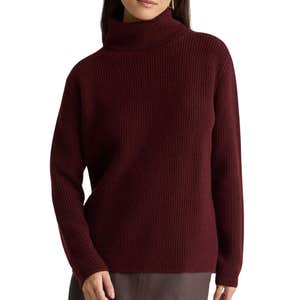quince, Quince Mongolian Cashmere Fisherman Turtleneck Sweater