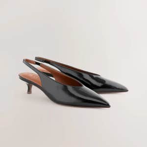 Next Point Toe Low Slingback Kitten Heels Shoes