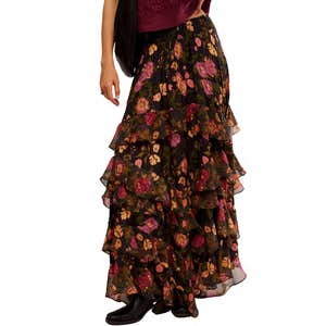 nordstrom, Free People Lolita Floral Ruffle Maxi Skirt