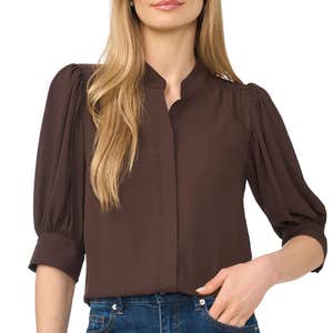 nordstrom, CeCe Puff Sleeve Button-Up Shirt