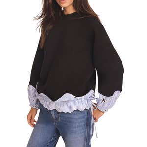 nordstrom, MINT VELVET Embroidered Hem Sweatshirt