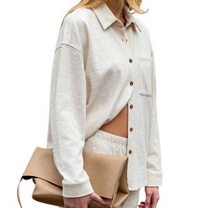 Oak + Fort Oversized Knit Shirt