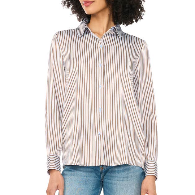 nordstrom rack, Vince Camuto Satin Long Sleeve Button-Up Shirt