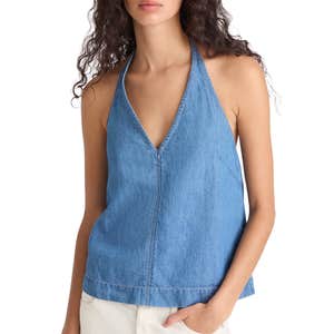 madewell, Madewell Denim Halter Shell Top