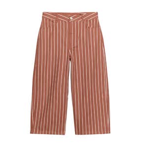 zara, ZARA ZW Collection Cropped Striped Trousers