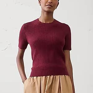 Cotton Ribbed Textured Sweater