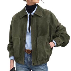 amazon, GRACE KARIN Faux Suede Fall Long Sleeve Coat