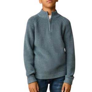 Next Utility Zip Neck Knitted Jumper