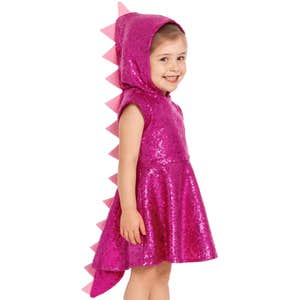 MumDesignGifts Kids Pink Dinosaur Dragon Costume Dress