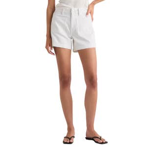 Quince Bella Stretch Patch Pocket Shorts in White