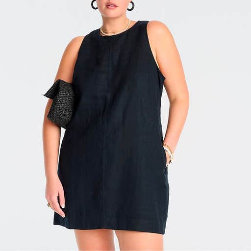 j.crew, J.Crew Button-Back Linen Shift Dress