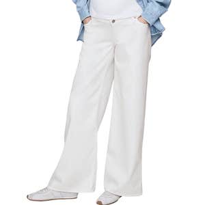 Gap Maternity True Waistband Full Panel UltraSoft Baggy Jeans