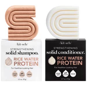 Kitsch Rice Water Protien Strengthing Shampoo & Conditioner Bar Combo Pack
